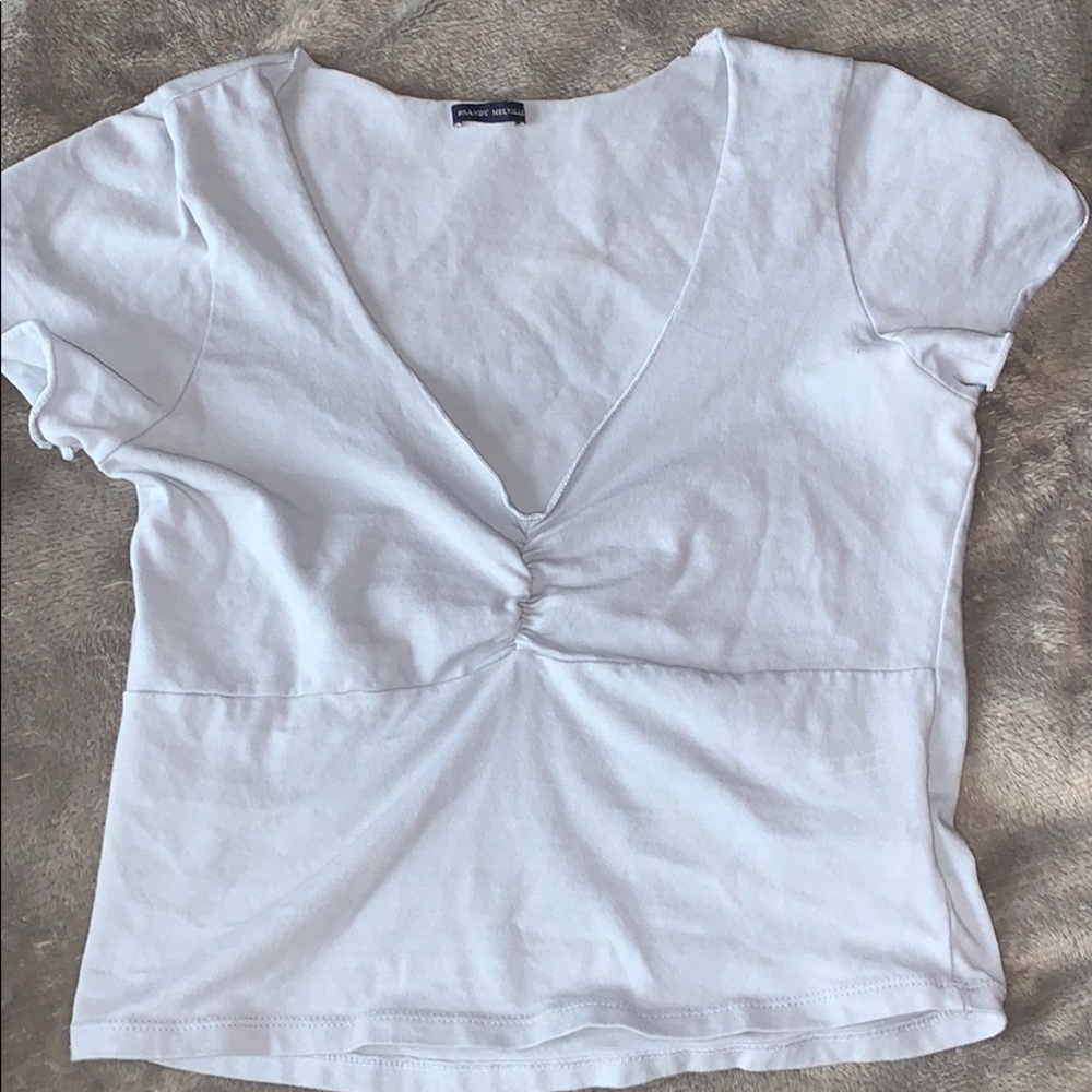 XS baby clue brandy melville crop top tee